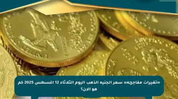 «تغيرات مفاجئة» سعر الجنيه الذهب اليوم الثلاثاء 12 أغسطس 2025 كم هو الآن؟